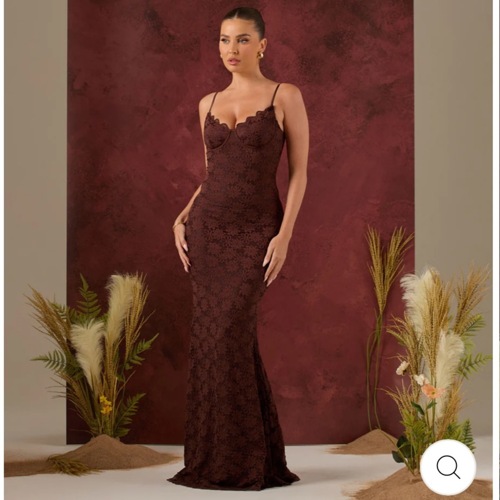 Wanderoll Leah lace Chocolate Maxi Dress